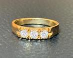 18K gouden ring met 3 natuurlijke diamanten en certificaat!, Sieraden, Tassen en Uiterlijk, Ringen, Nieuw, Ophalen of Verzenden