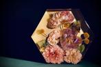 Golde serenity, echte bloemen en insecten in goud en epoxy., Ophalen of Verzenden