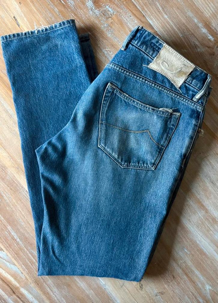 Jacob Cohen Nick 🔴 36 destroyed jeans blauw, Kleding | Heren, Spijkerbroeken en Jeans, Zo goed als nieuw, W36 - W38 (confectie 52/54)