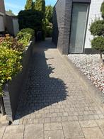 Cobblestones, antraciet grijs, 10 x 10 cm, Tuin en Terras, Ophalen, Gebruikt, Klinkers, 10 m² of meer