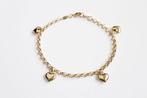 14 Karaat Hartjes Armband, Ophalen of Verzenden, Zo goed als nieuw, Met bedels of kralen, Goud