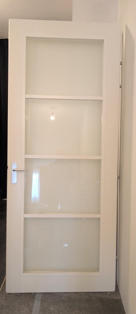 Svedex opdekdeuren met stalen kozijn 95 cm breed, Doe-het-zelf en Verbouw, Deuren en Horren, Zo goed als nieuw, Binnendeur, 215 cm of meer