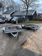 2 stuks 750kg Enkelasser plateauwagens, Auto diversen, Aanhangers en Bagagewagens, Ophalen, Trekweg 6 Ulrum, TBtechniekendienstverlening@gmail.com