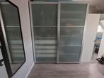 Schuifdeuren voor Pax kast (2 stuks), Ophalen, Melkglas, 200 cm of meer, Zo goed als nieuw