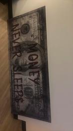 money never sleeps 100 dollar schilderij, Huis en Inrichting, Ophalen, Zo goed als nieuw