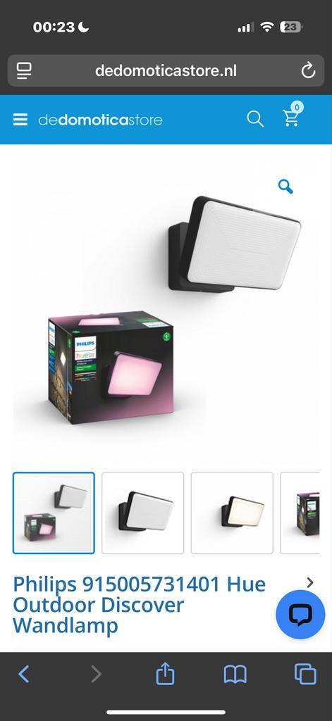 4stuks Philips Hue Discover Wandlamp Buiten E120, Huis en Inrichting, Lampen | Wandlampen, Gebruikt, Kunststof, Ophalen of Verzenden