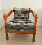 Vintage Italliaanse Giorgetti stoel in zgst., Ophalen, Zo goed als nieuw, Bruin, Eén