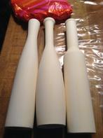 Vaas met kalk verf 3 stuks, Gebruikt, Overige kleuren, Ophalen of Verzenden, Glas
