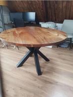 Tafel, Huis en Inrichting, Tafels | Eettafels, Ophalen, 100 tot 150 cm, Rond, Zo goed als nieuw