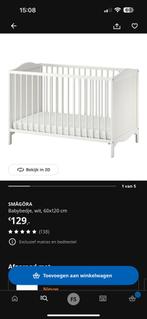 Witte ikea ledikant / baby bed, Ophalen, Zo goed als nieuw, Ledikant