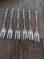 6 Zilveren Apostel Gebaksvorkjes, Antiek en Kunst, Antiek | Bestek, Ophalen of Verzenden