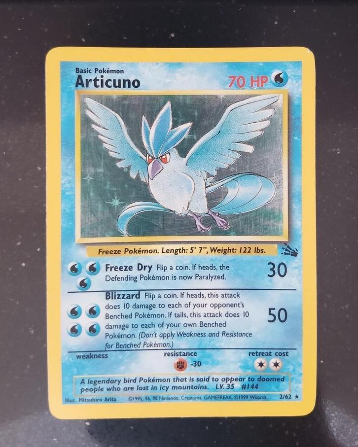 Articuno Pokemonkaart (Holo 1e generatie Topstuk), Hobby en Vrije tijd, Verzamelkaartspellen | Pokémon, Zo goed als nieuw, Losse kaart