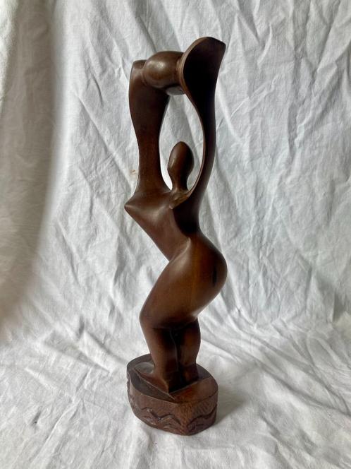 Houten modern abstract beeld vrouw en kind Afrika, Antiek en Kunst, Kunst | Niet-Westerse kunst, Ophalen of Verzenden