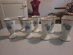 8x Limoges bekers met bloemen.  Moet weg 15 euro, Antiek en Kunst, Antiek | Servies compleet, Ophalen of Verzenden