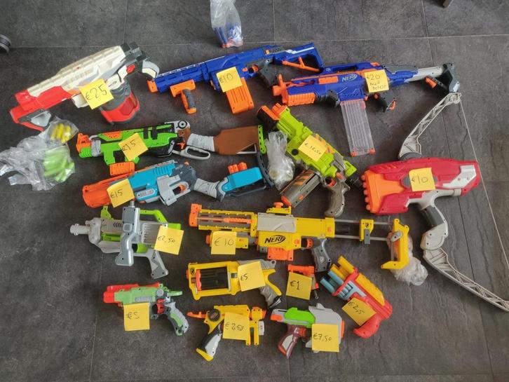 Nerf guns - diverse (rapidstrike, recon, retaliator, pyragon, Kinderen en Baby's, Speelgoed | Buiten | Actiespeelgoed, Gebruikt