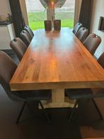 Houten  eettafel 250x90 cm, Huis en Inrichting, Tafels | Eettafels, Ophalen, Gebruikt, Eikenhout, 200 cm of meer