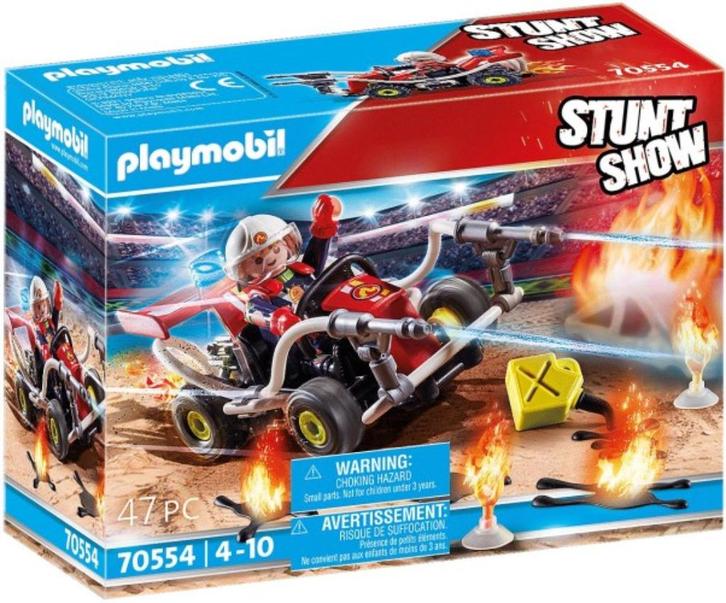 Playmobil: 70554 Stuntshow Brandweerkart, Kinderen en Baby's, Speelgoed | Playmobil, Nieuw, Ophalen of Verzenden