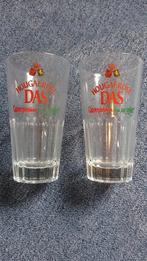 set van 2 Hoegaerdse Das glazen, Verzamelen, Biermerken, Ophalen of Verzenden, Gebruikt, Glas of Glazen, Overige merken