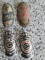 4 stuks balhoofdplaatjes, Verzamelen, Merken en Reclamevoorwerpen, Verzenden, Gebruikt, Overige typen