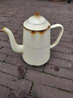 Koffie pot emaille, thee pot, brocante, antiek, decoratie, Ophalen of Verzenden