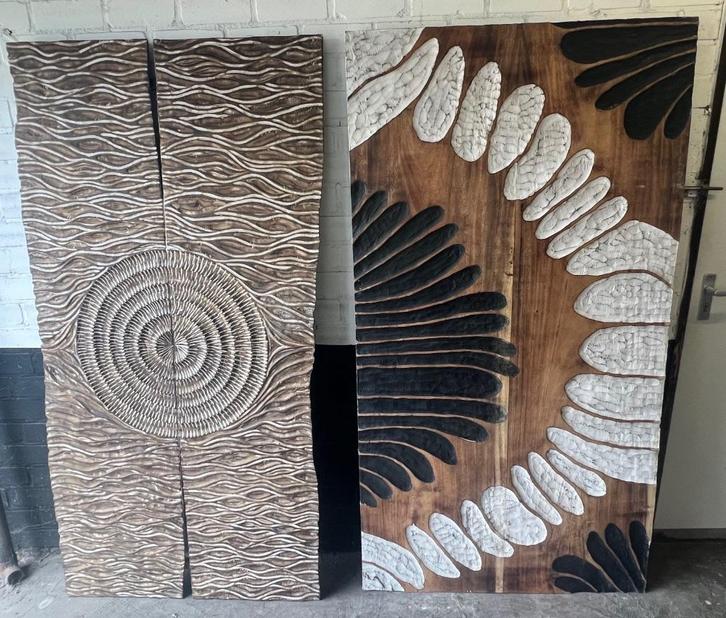 Wandpaneel suarhout groot 191cm houtsnijwerk Bali ibiza boho, Huis en Inrichting, Woonaccessoires | Wanddecoraties, Nieuw, Ophalen of Verzenden