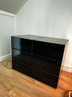 Ladekast zwart, hout, Huis en Inrichting, Kasten | Ladekasten, Gebruikt, Minder dan 100 cm, 25 tot 50 cm, 50 tot 100 cm