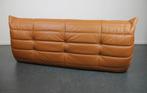 Ligne Roset Togo 3-zits, Cognac leer, Huis en Inrichting, Banken | Sofa's en Chaises Longues, Nieuw, Ophalen, Driepersoons, Stof