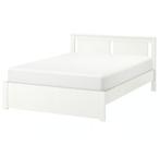 Compleet bed ikea Songesand 140x200, Ophalen, Wit, Tweepersoons, 140 cm