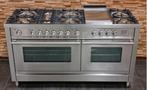 Luxe Fornuis Boretti 150cm rvs 8 pits Frytop 2 ovens, 60 cm of meer, Ophalen of Verzenden, Zo goed als nieuw, Energieklasse A of zuiniger