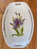 brocante emaille schaal broodschaal broodmand iris, Ophalen