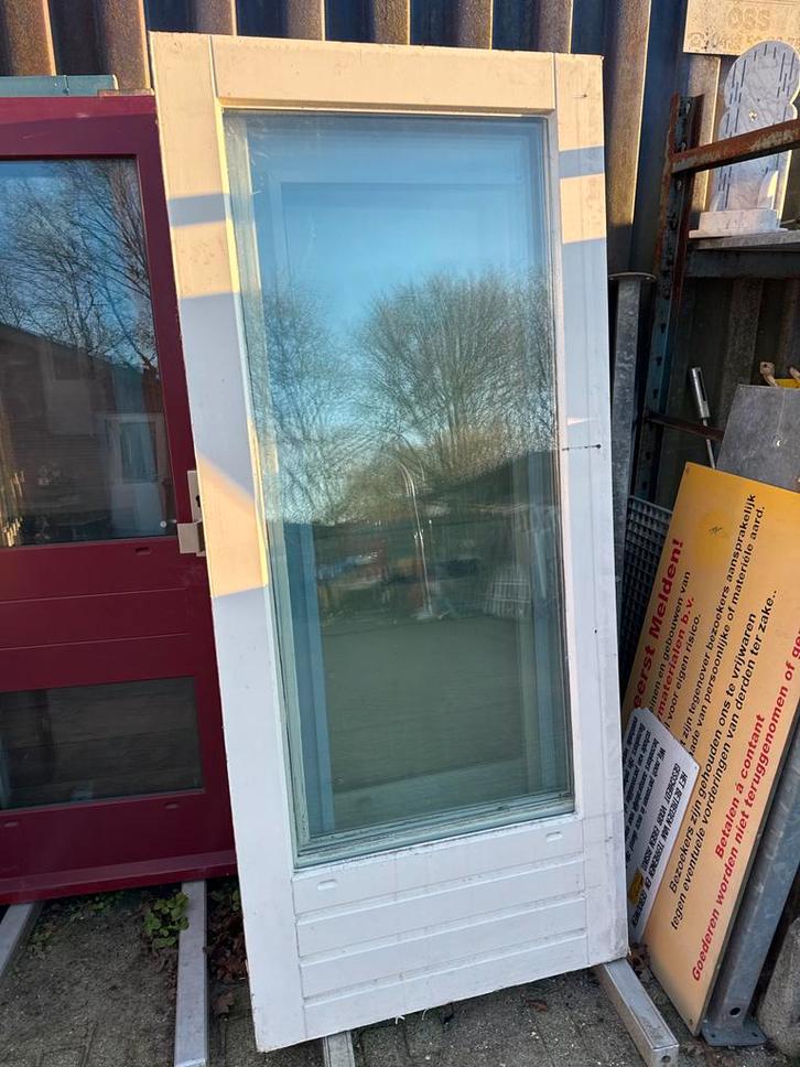 Glazen Buitendeur achterdeuren 3 stuks, Doe-het-zelf en Verbouw, Deuren en Horren, Gebruikt, Buitendeur, 200 tot 215 cm, 80 tot 100 cm