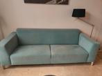 Ruime 3 pers blauwe bank Eijerkamp, Huis en Inrichting, Ophalen, Zo goed als nieuw, 75 tot 100 cm, Tweepersoons