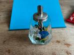 Glas vintage suikerstrooier met bloemen, Ophalen of Verzenden, Zo goed als nieuw