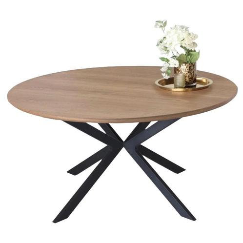 Ronde eettafel Ronsi bruin 140 cm, Huis en Inrichting, Tafels | Eettafels, Zo goed als nieuw, 100 tot 150 cm, 100 tot 150 cm, Rond
