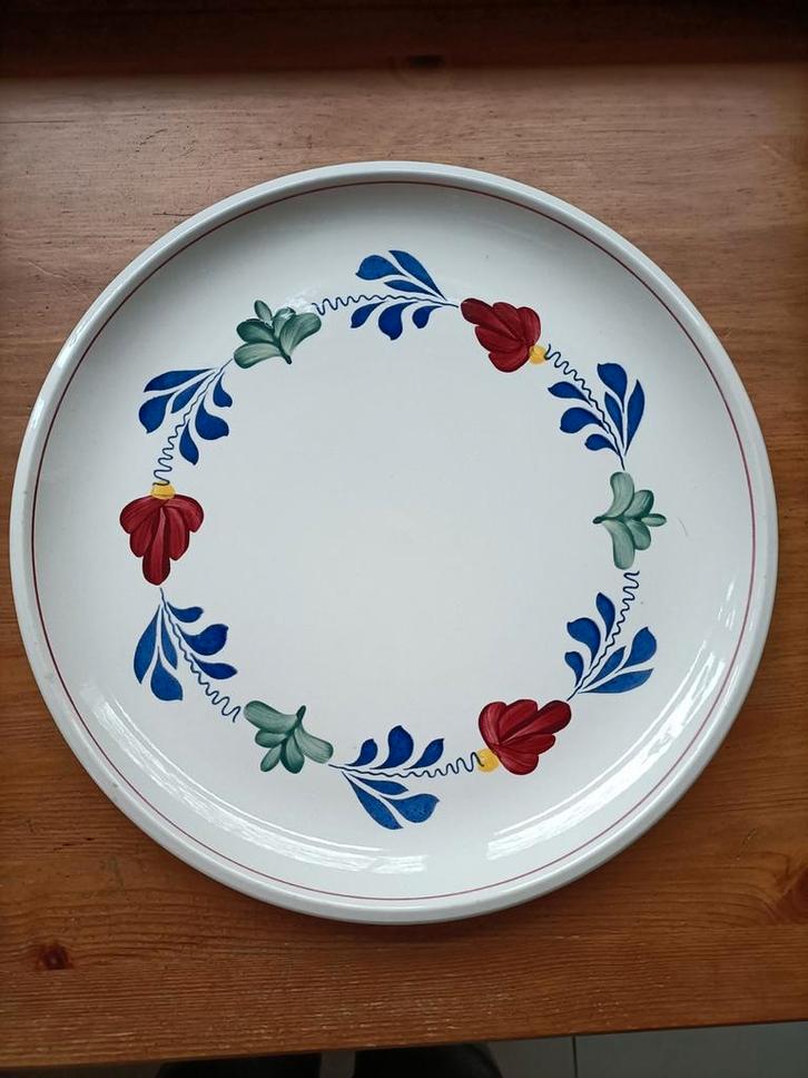 Boerenbont gebaks schaal hapjes schaal Boch Belgium, Antiek en Kunst, Antiek | Schalen, Ophalen of Verzenden