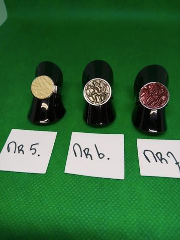 3 verstelbare ringen handmade samen  beschikbaar voor biedingen