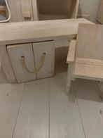 Kinder bureau steigerhout  White wash stoel, Ophalen of Verzenden