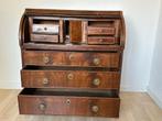 Antieke Houten Secretaire Rolluik Kast, Ophalen