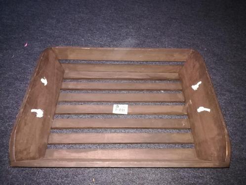 Stoer houten dienblad, Huis en Inrichting, Woonaccessoires | Dienbladen, Zo goed als nieuw, Hout, Rechthoekig, Ophalen of Verzenden