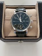 IWC Portofino Chronograph 39 Green IW 391405 Full Set, Sieraden, Tassen en Uiterlijk, Horloges | Heren, Leer, Staal, Zo goed als nieuw