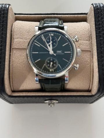 IWC Portofino Chronograph 39 Green IW 391405 Full Set beschikbaar voor biedingen