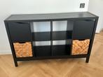IKEA kallax stellingkast met onderframe 147 x 94 zwartbruin, Ophalen, Zo goed als nieuw, 25 tot 50 cm, Minder dan 150 cm