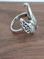 Zilveren ring met vlinder - maat 16.8, Sieraden, Tassen en Uiterlijk, Ringen, Nieuw, Ophalen of Verzenden, 17 tot 18, Dame