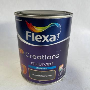 Flexa Creations Muurverf Industrial Grey Zijdemat Grijs 1L beschikbaar voor biedingen