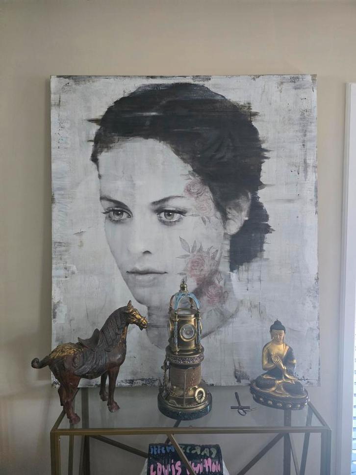 Christiaan lieverse "inside" 120/140 zeer mooi schilderij, Antiek en Kunst, Kunst | Schilderijen | Modern, Ophalen of Verzenden