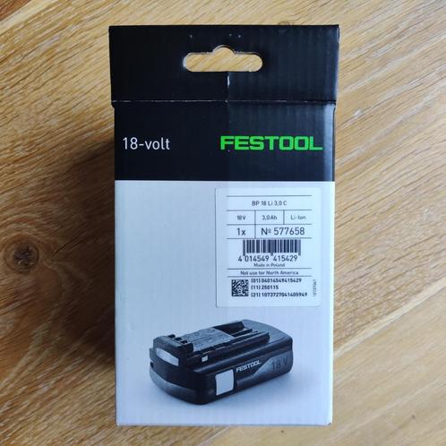 Festool batterij/accu BP 18 Li 3,0 C, Doe-het-zelf en Verbouw, Gereedschap | Machine-onderdelen en Toebehoren, Nieuw, Verzenden