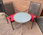 2 Royal garden excelsior tuinstoelen met tafeltje en kussens, Tuin en Terras, Overige materialen, Gebruikt, Bijzettafel, Tuinset