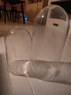 2 glazen stolpen, Huis en Inrichting, Woonaccessoires | Stolpen, Ophalen, Zo goed als nieuw