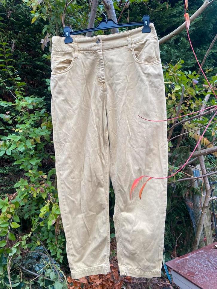 Leuke kort gedragen damesbroek SISSY BOY mt XL, Kleding | Dames, Broeken en Pantalons, Gedragen, Maat 46/48 (XL) of groter, Geel