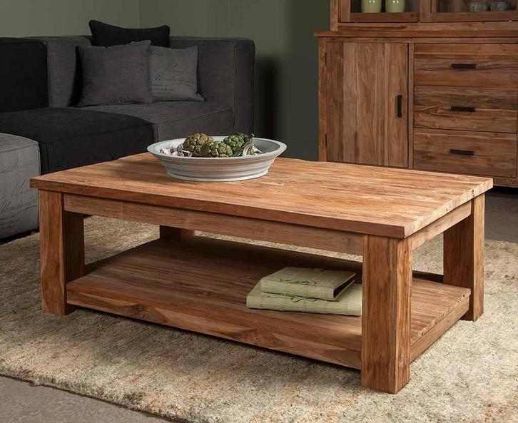 *10 KORTING* Salontafel Lorenzo Teak Hout Gratis Bezorging, Huis en Inrichting, Tafels | Salontafels, Nieuw, Minder dan 50 cm